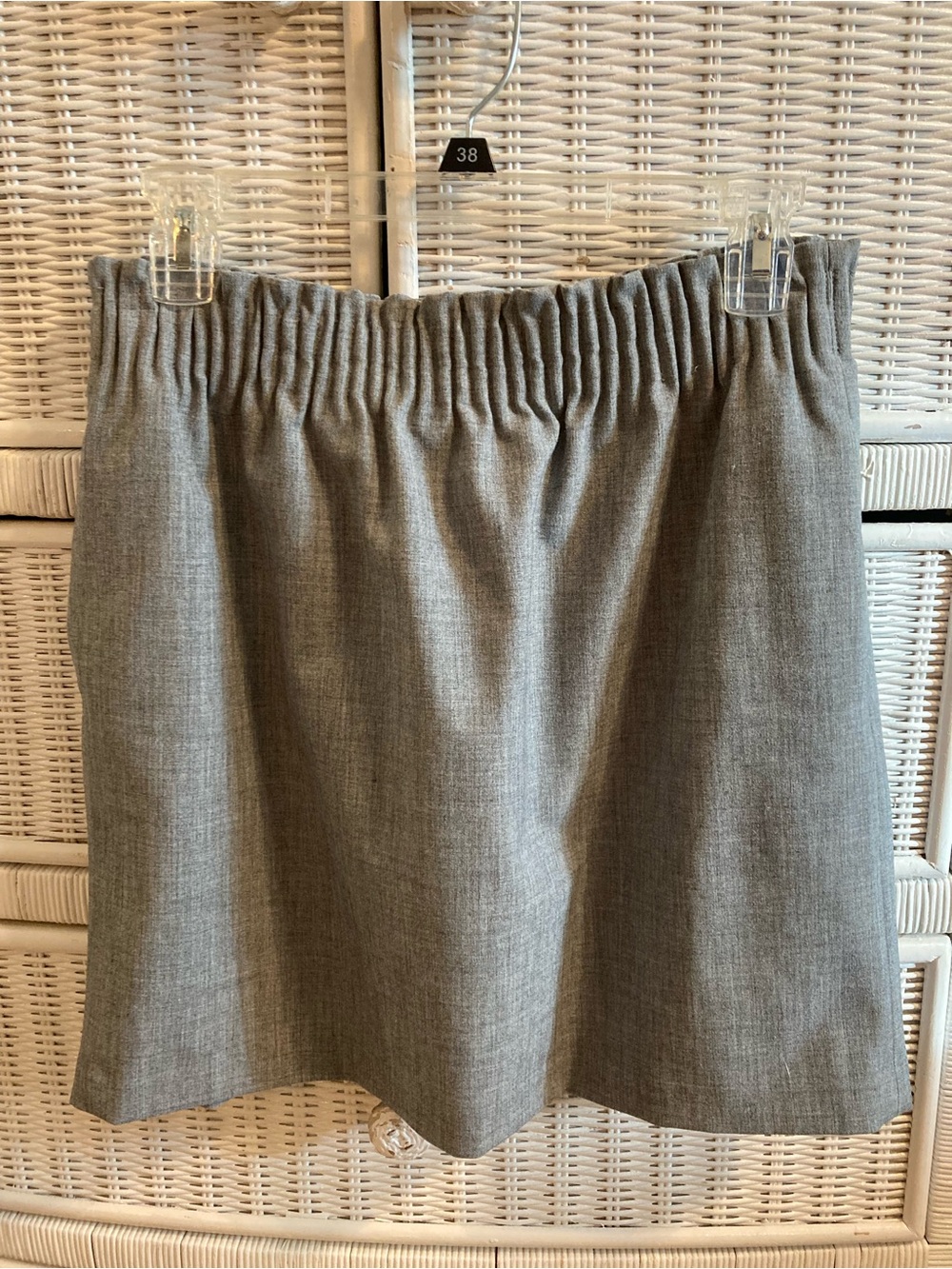J Crew Mercantile Classic Gray Elastic-Waist Skirt With Two Pockets